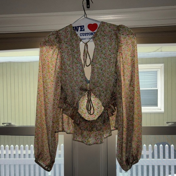 Tie Back Ruffle Blouse - Picture 3 of 4